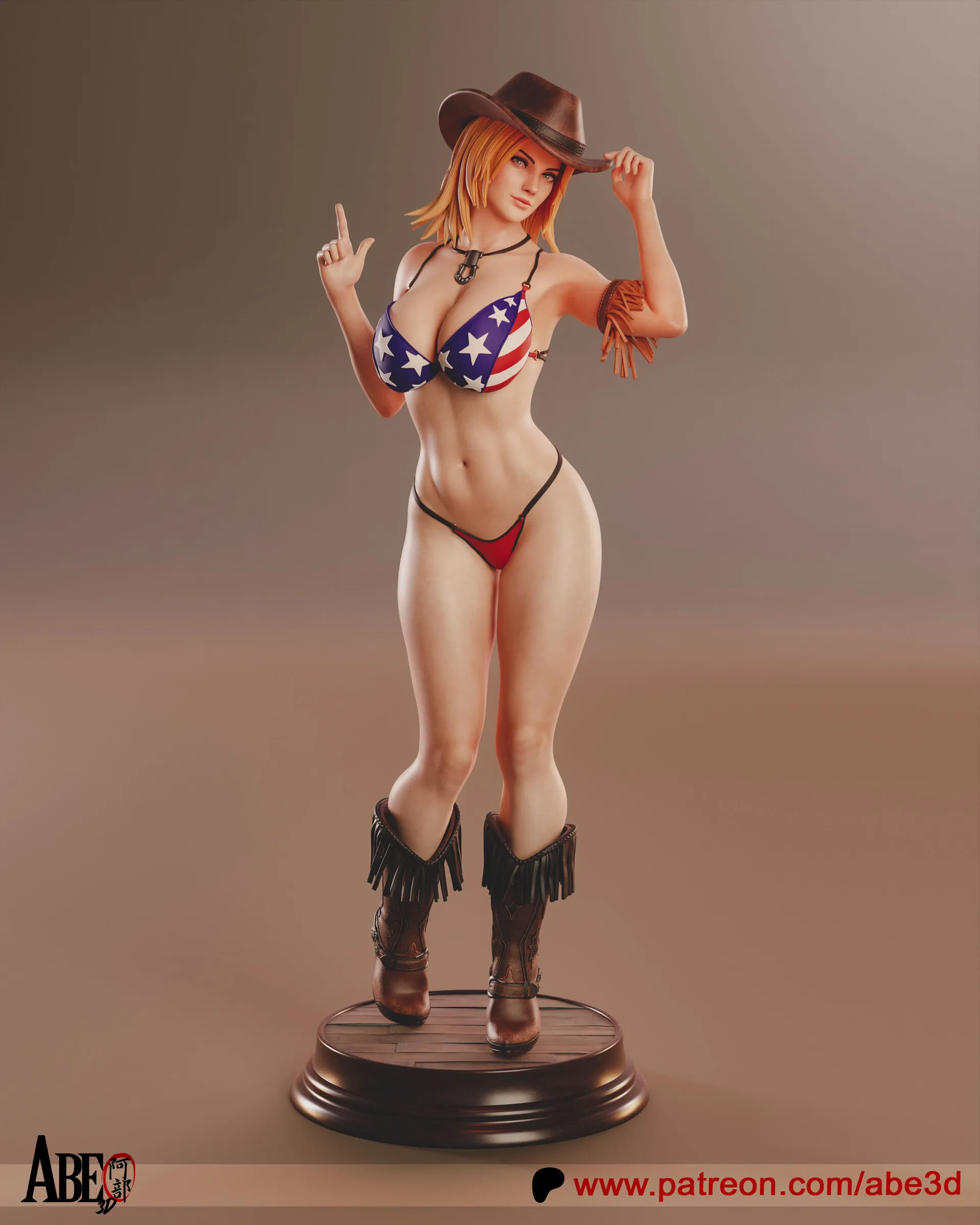 Abe3D Tina Armstrong (3d-print)_DAZ3D下载站