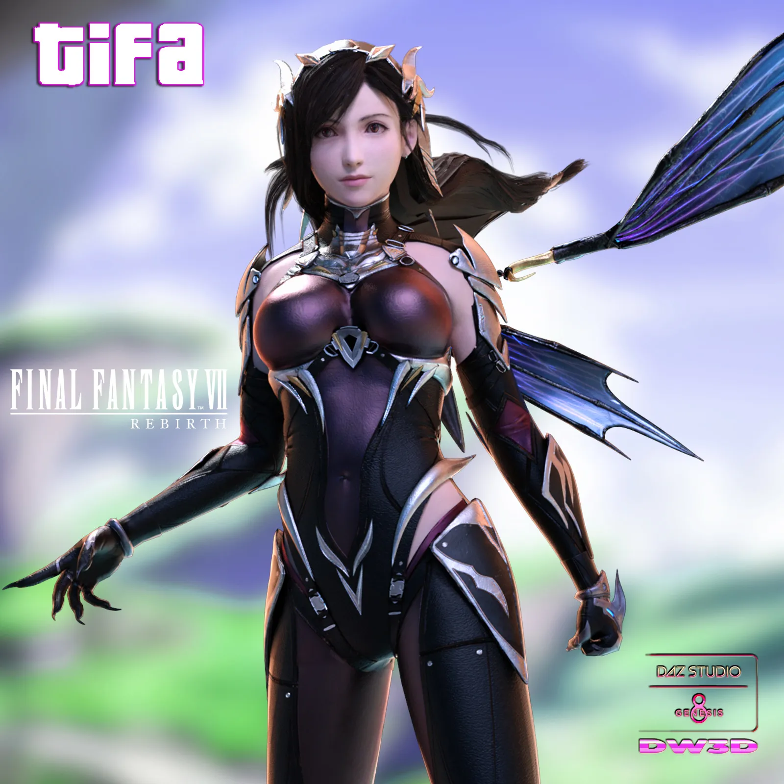 FFVII Rebirth – Tifa Lockhart (Bahamut Suit) for G8F_DAZ3D下载站