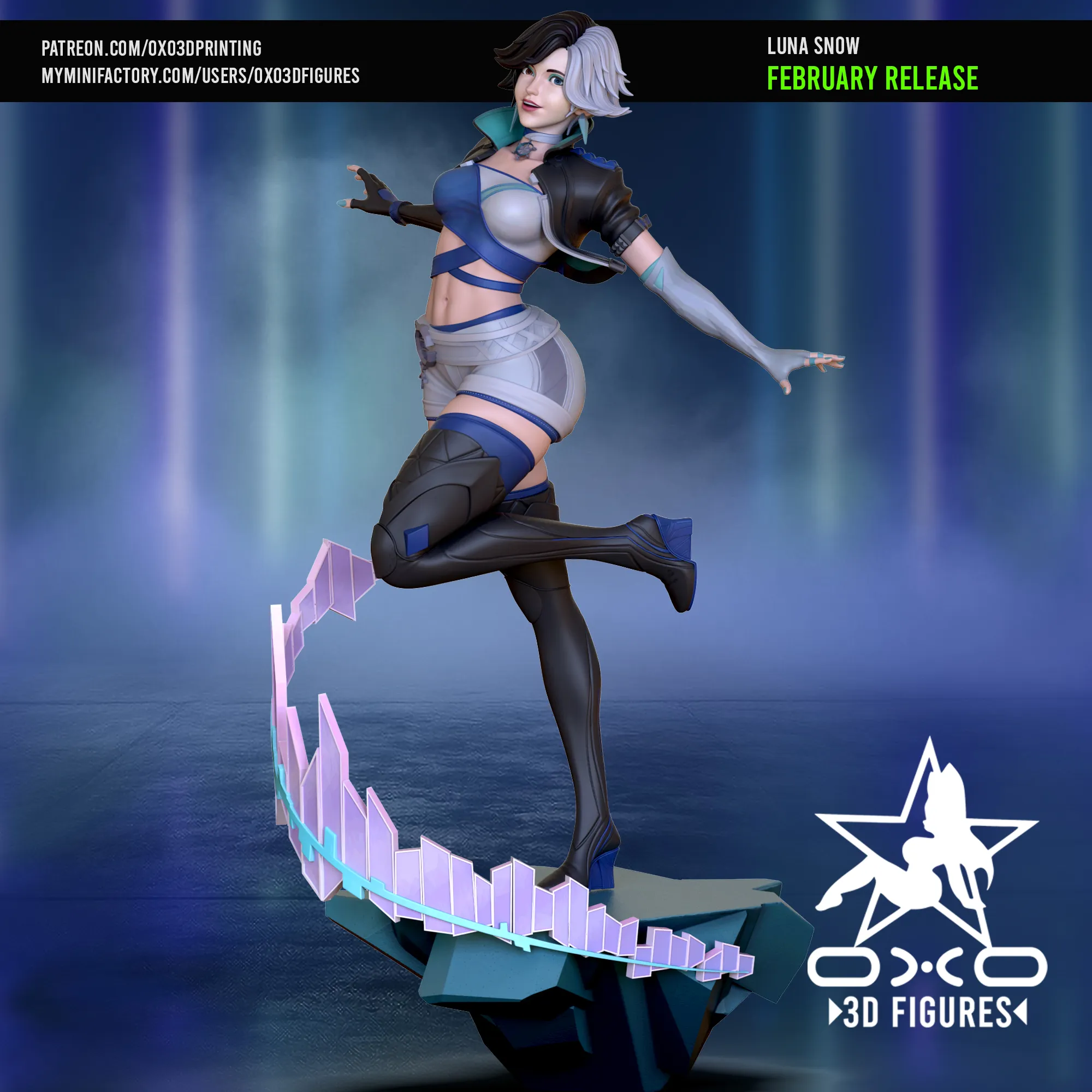 OXO3D Figures – Luna Snow (3d-print)_DAZ3DDL