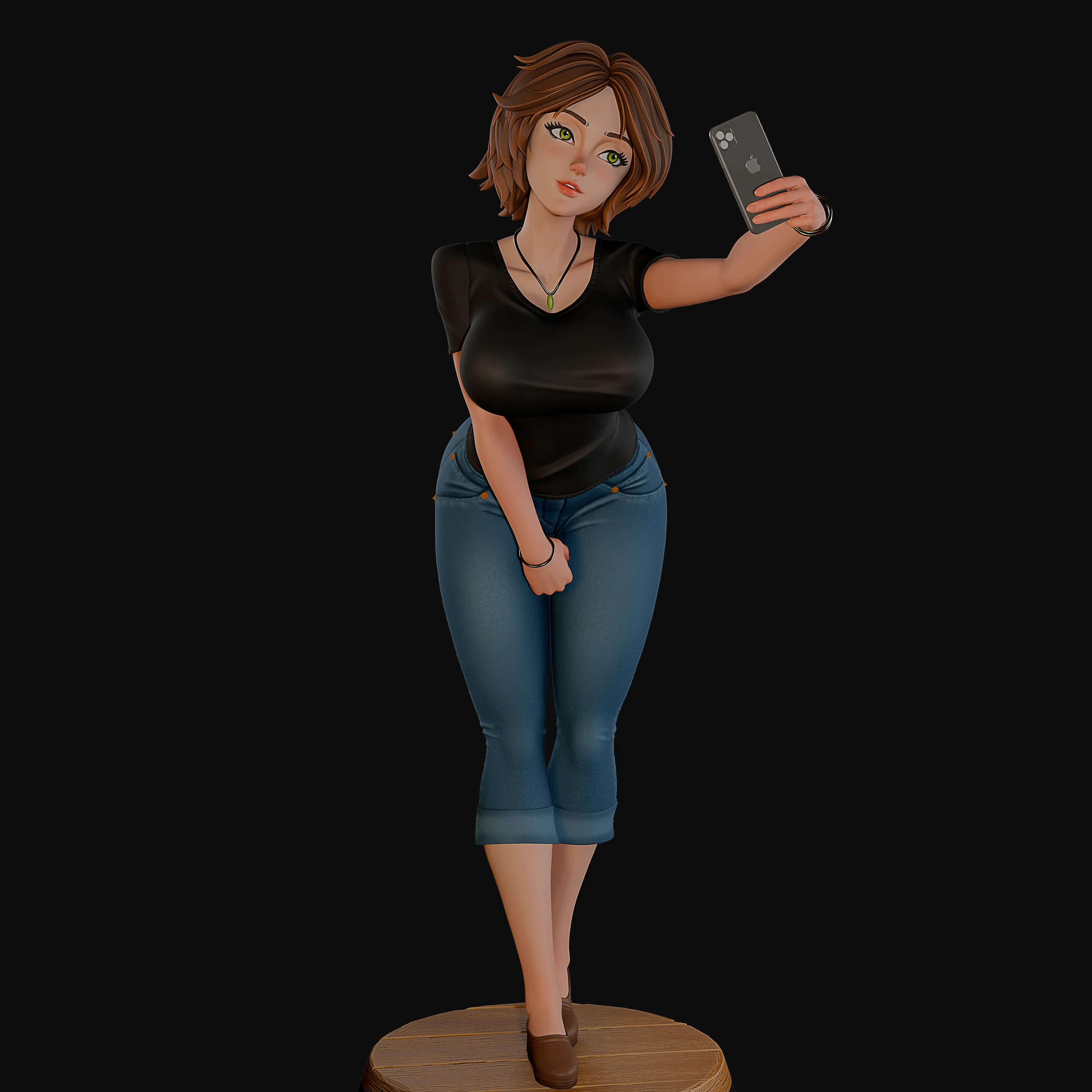 3dMomoji – Aunt Cass (3d-print)new _DAZ3D下载站