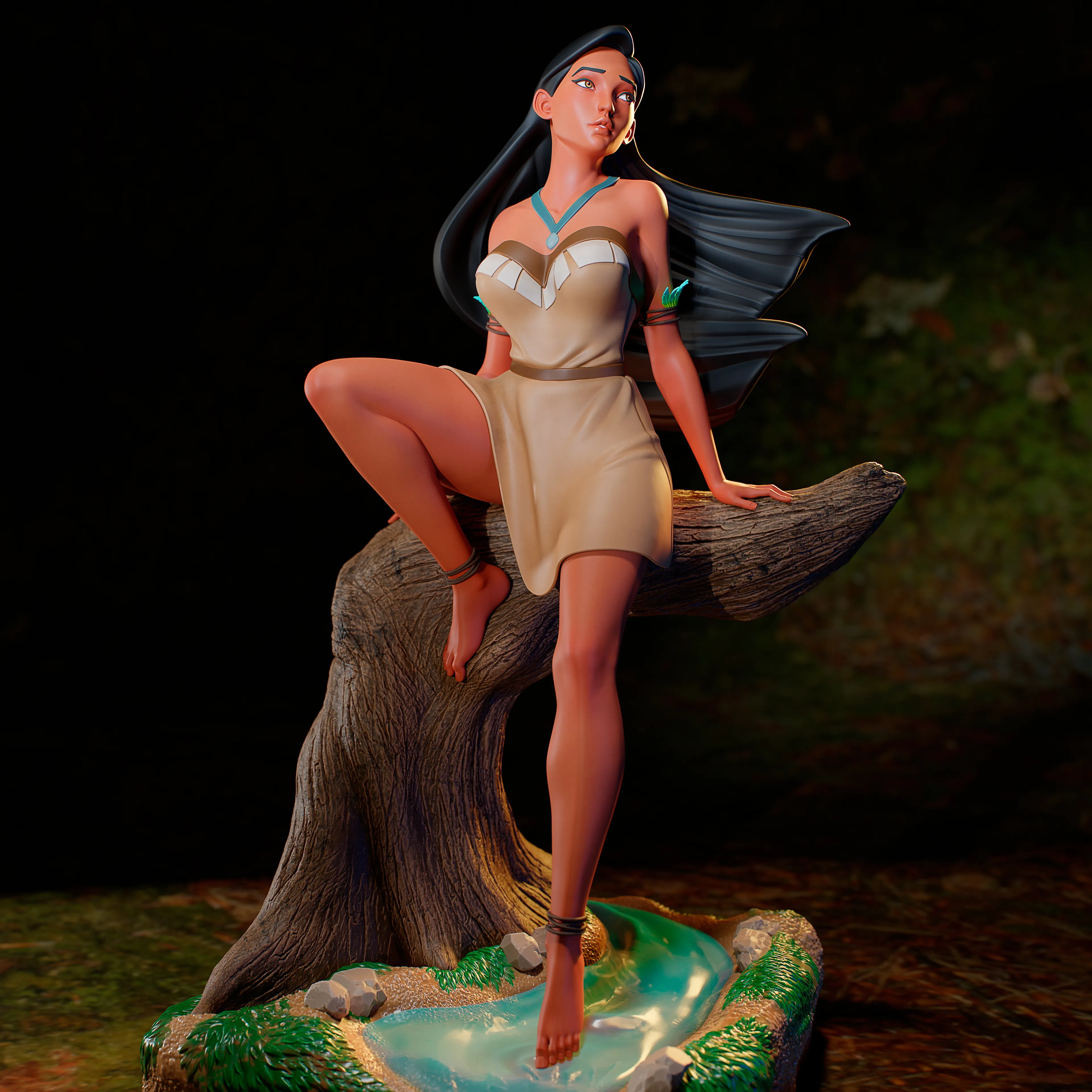 3dMomoji – Pocahontas (3d-print)new _DAZ3DDL