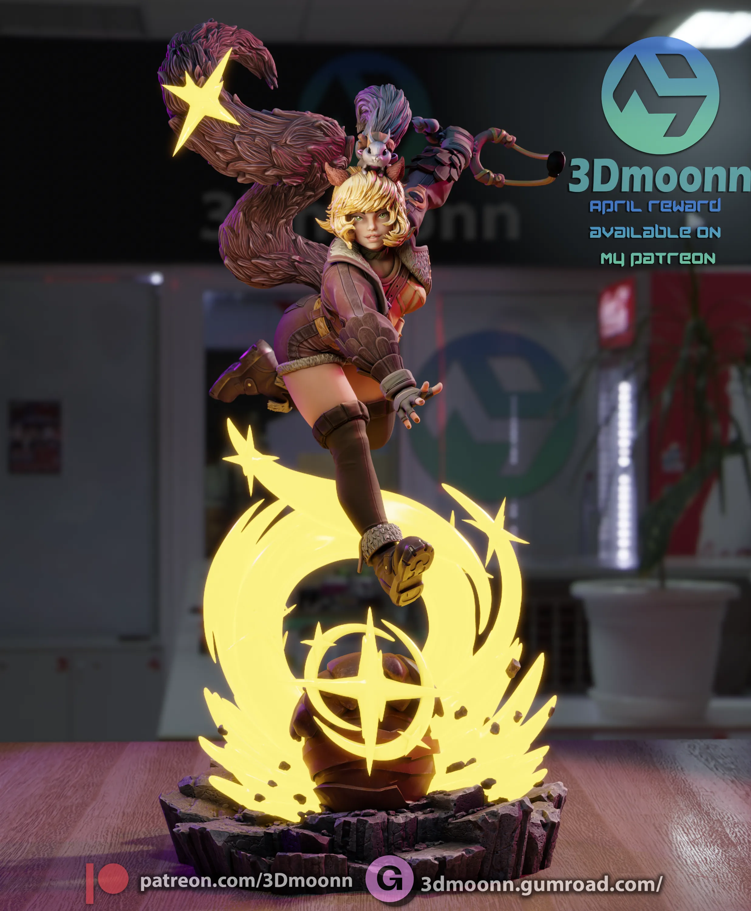 3Dmoonn – Squirrel Girl (3d-print)new _DAZ3D下载站
