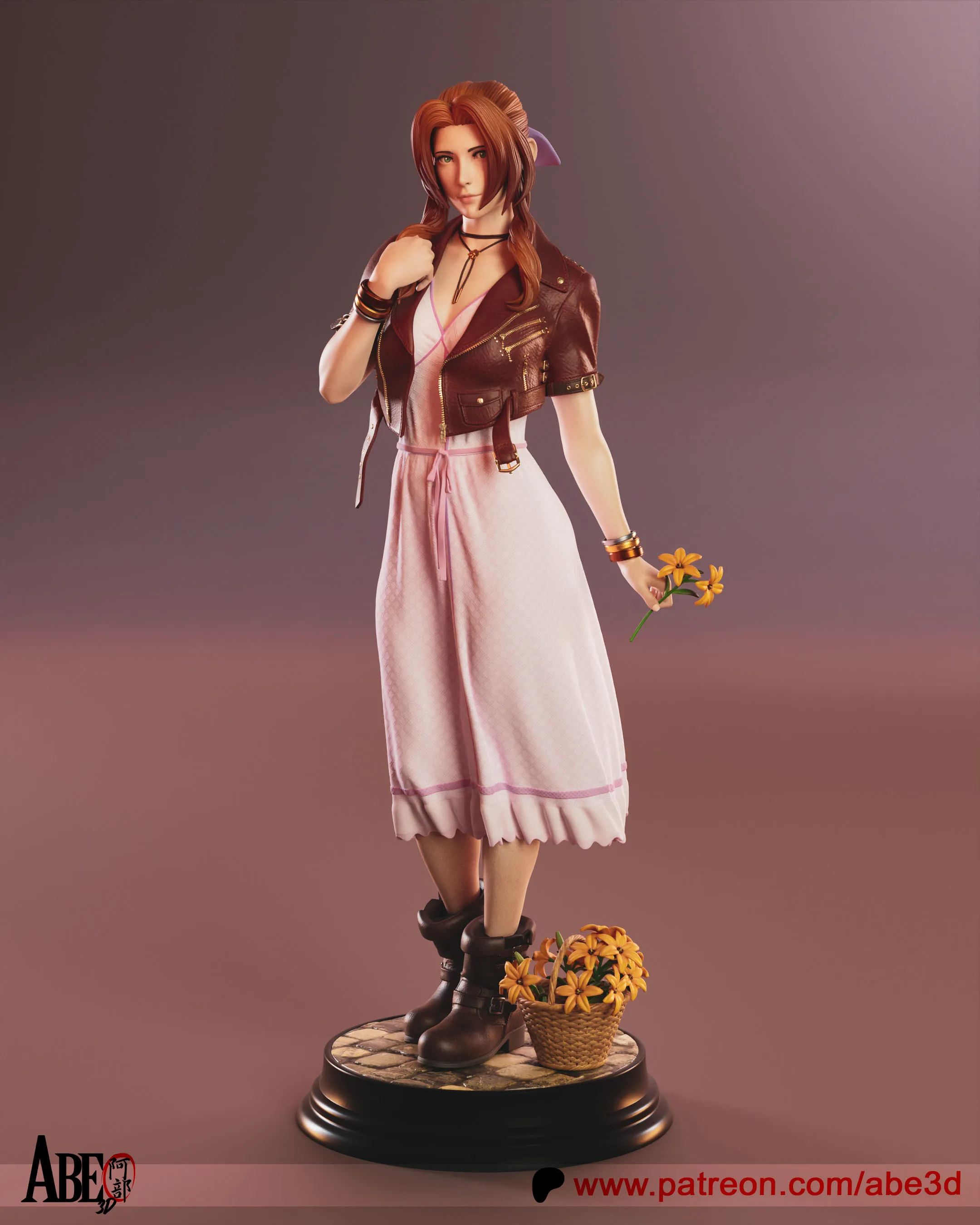 Abe3D – Aerith (3d-print)new _DAZ3D下载站