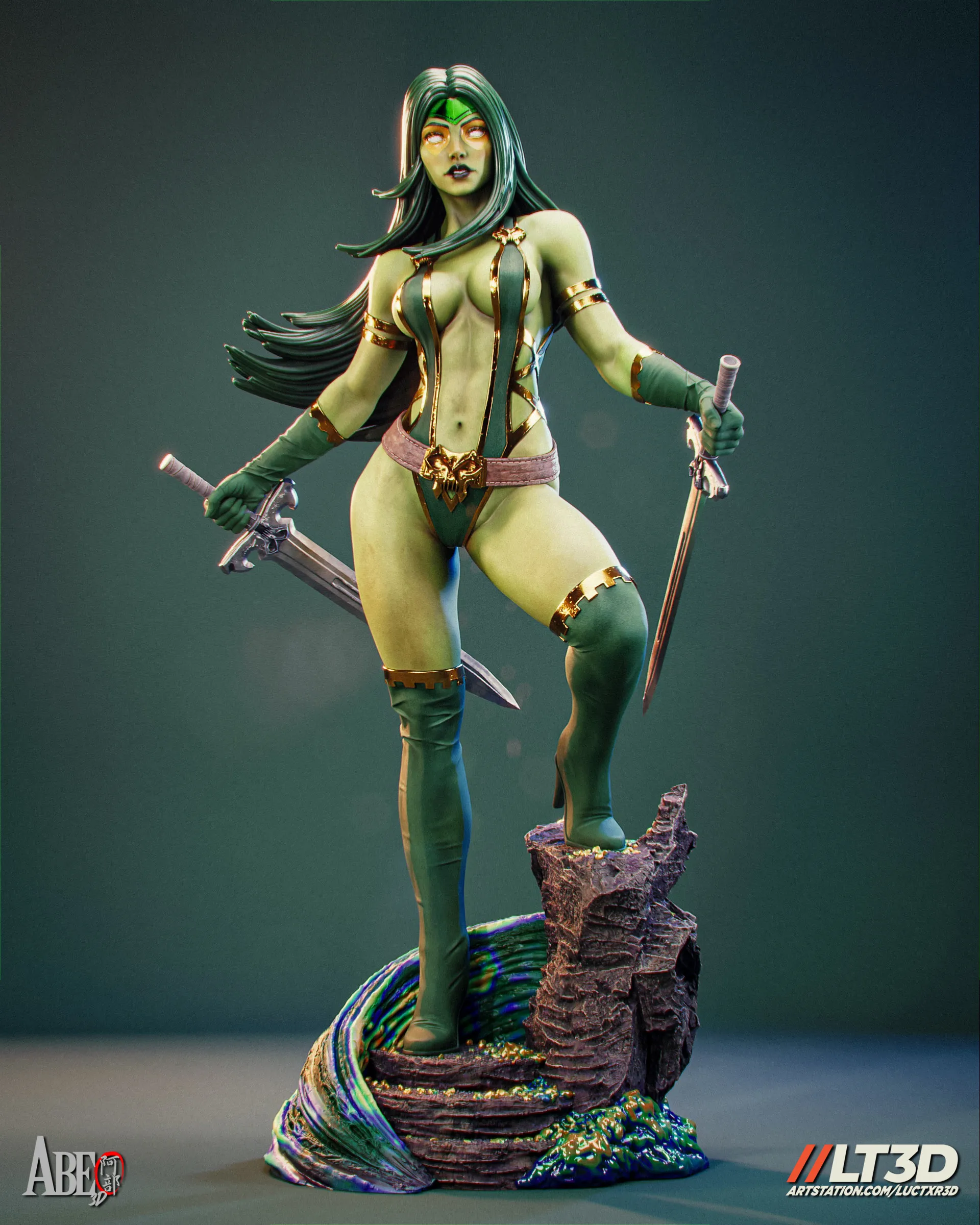 Abe3D – Gamora (3d-print)new _DAZ3D下载站