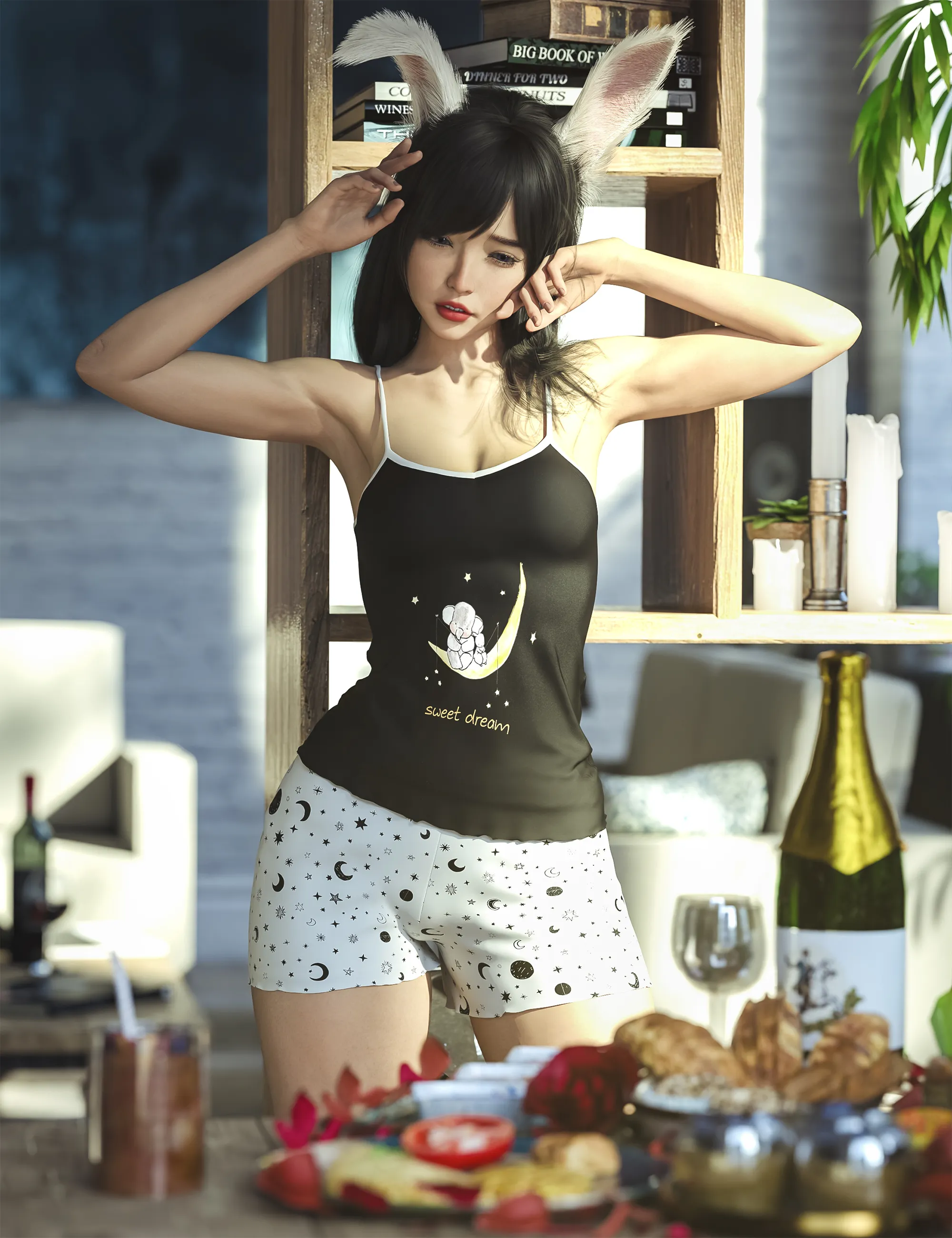 AH Nightwear Set 01 For Genesis 9, 8 and 8.1 Femalenew _DAZ3DDL