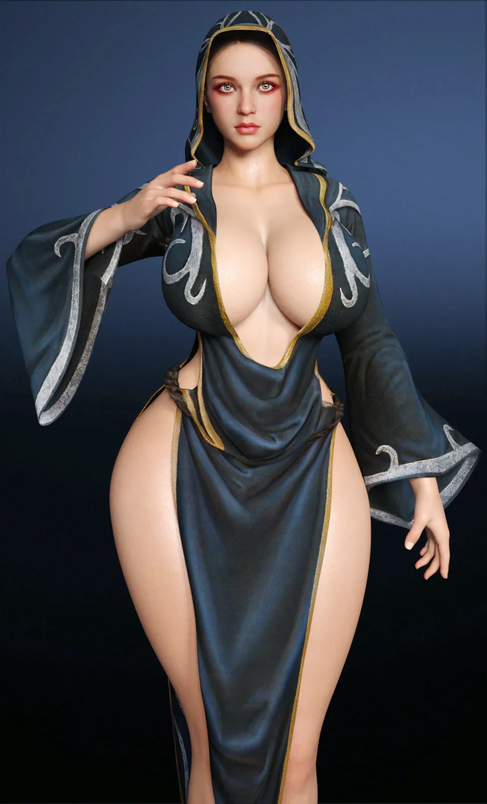 GC Nocturnal Dress for G8Fnew _DAZ3D下载站
