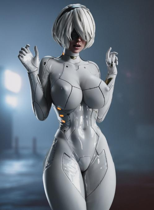 Nier 2B Robot (3d-print)new _DAZ3DDL
