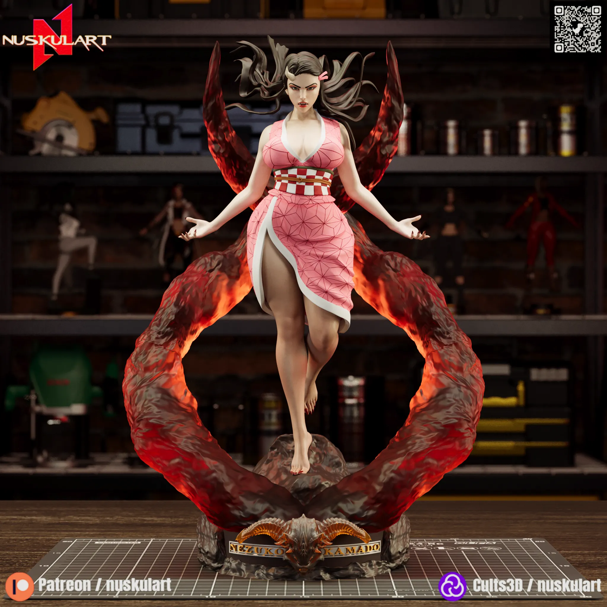 Nuskul Art – Nezuko Kamado (3d-print)new _DAZ3D下载站