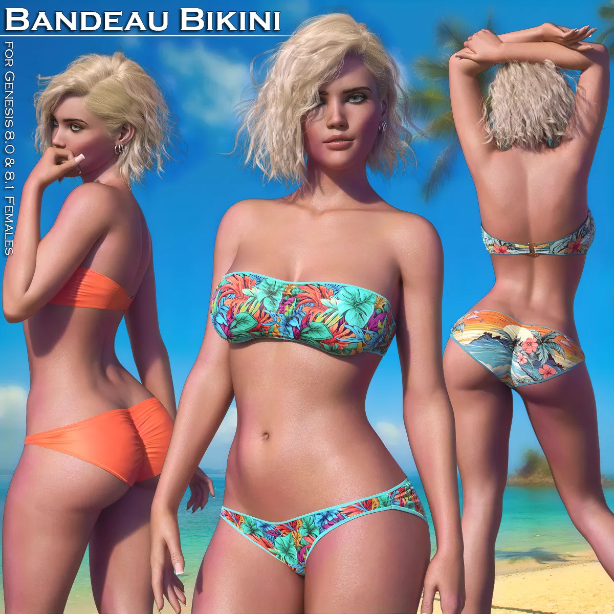 Bandeau Bikini for G88.1 Femalesnew _DAZ3D下载站