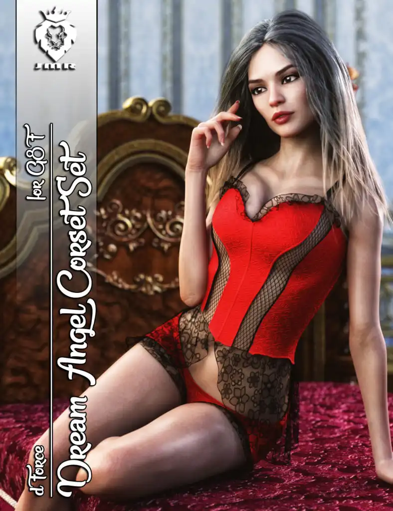 JMR dForce Dream Angel Corset Set for G8F_DAZ3DDL