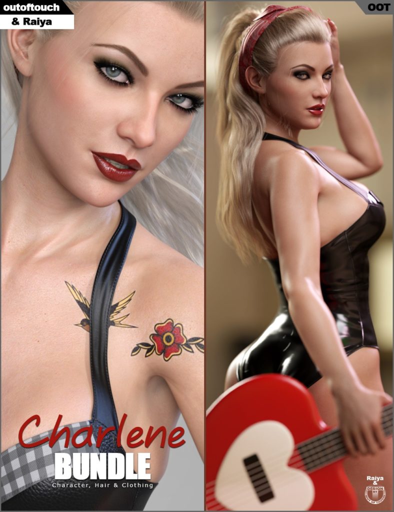 Charlene Character, Hair & Clothing Bundle_DAZ3D下载站