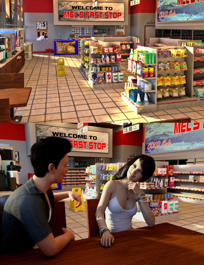 Corner Store and Poses for Genesis 3 Male and Female_DAZ3DDL