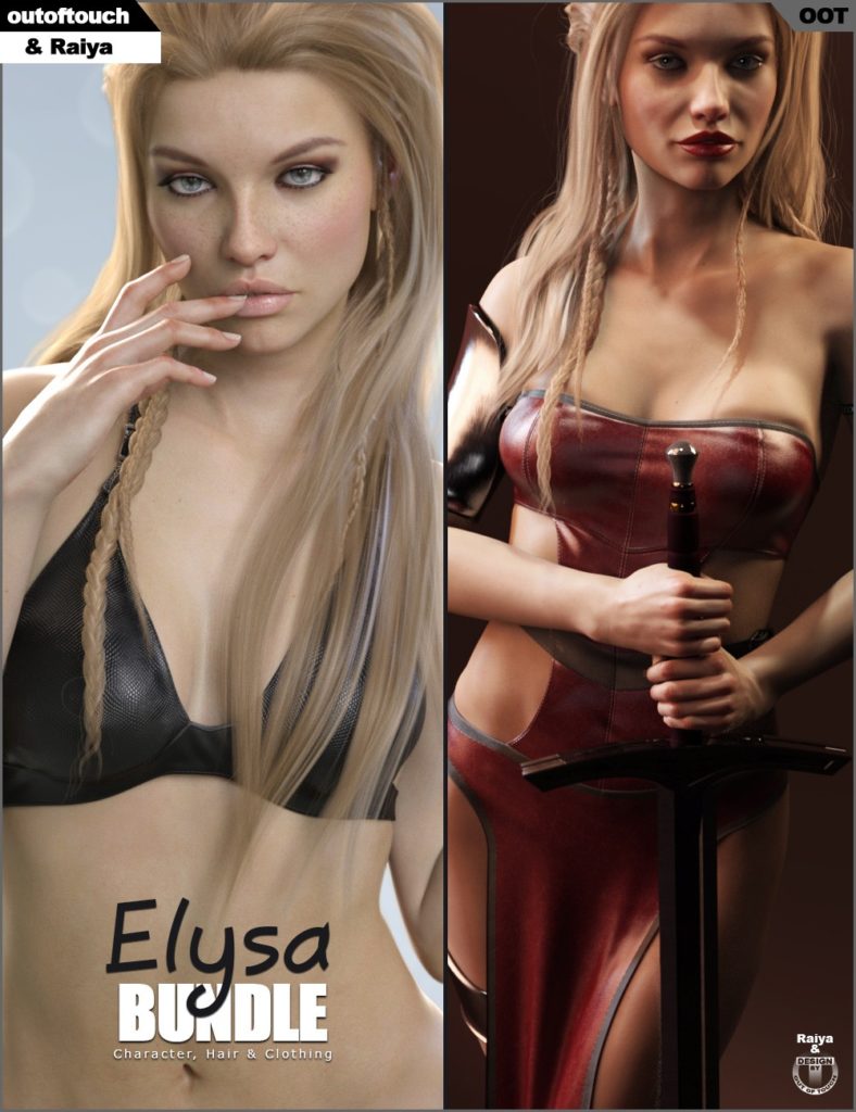 Elysa Character, Hair & Clothing Bundle_DAZ3D下载站