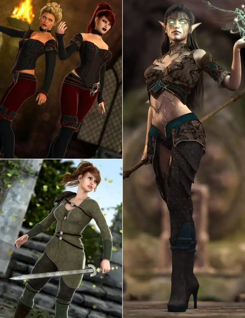 Genesis 2 Female Danger Bundle_DAZ3D下载站