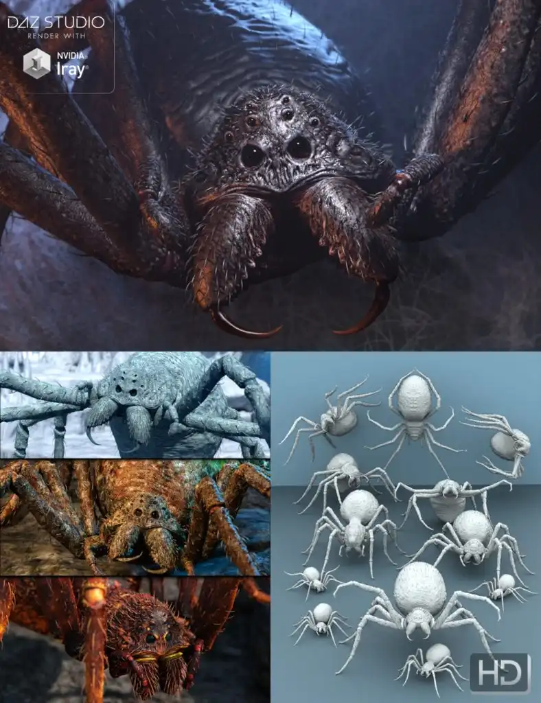 Giant Monster Spider HD Bundle_DAZ3DDL