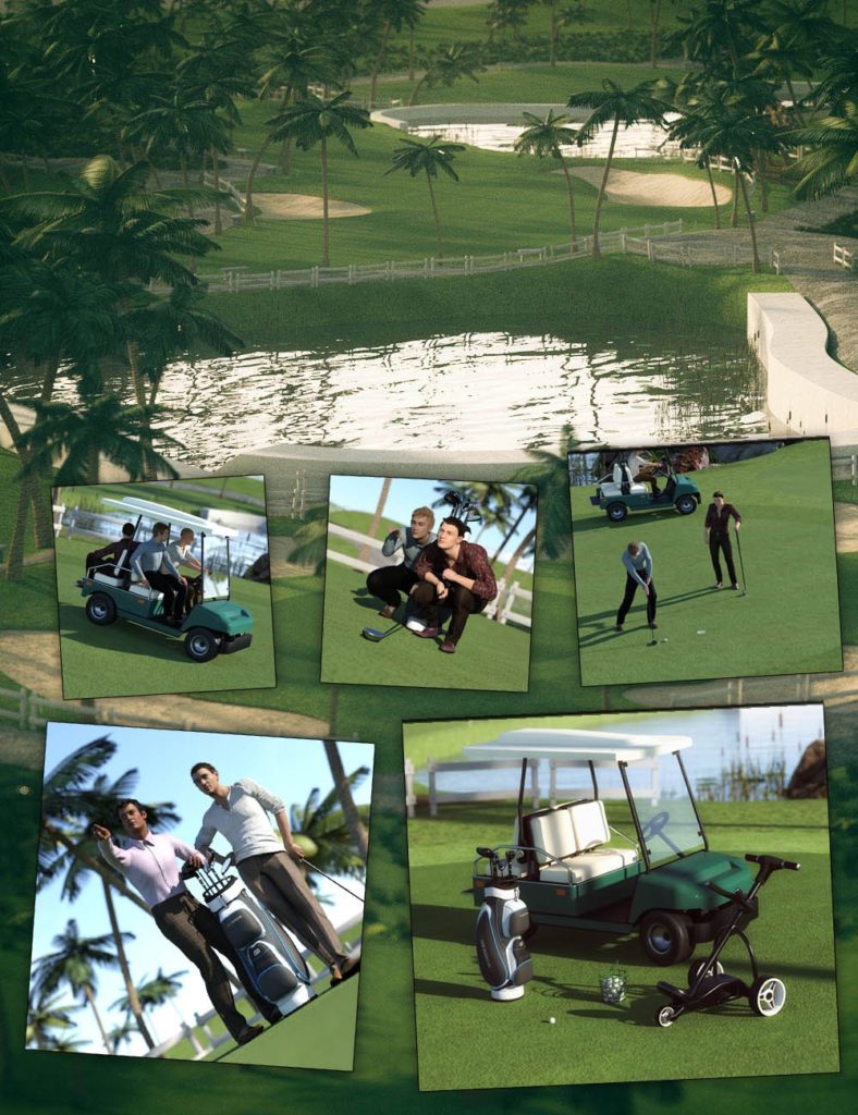 Golf Course Bundle_DAZ3D下载站