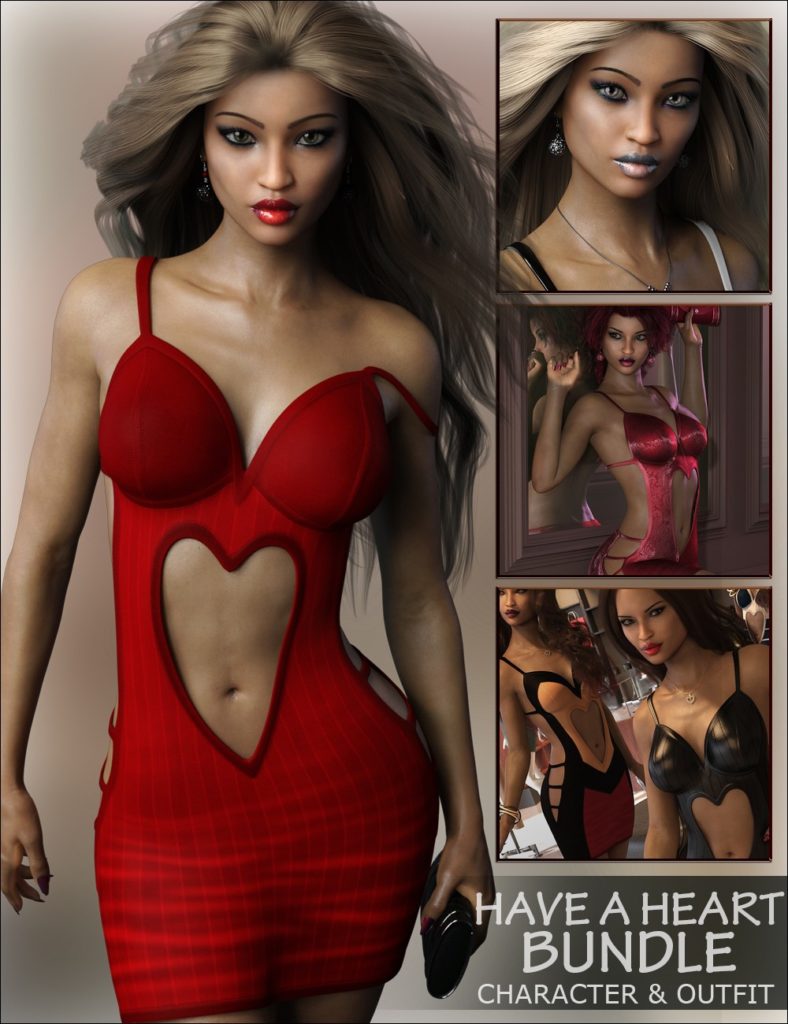 Have A Heart Bundle – HD Character, Outfit and Expansion_DAZ3DDL