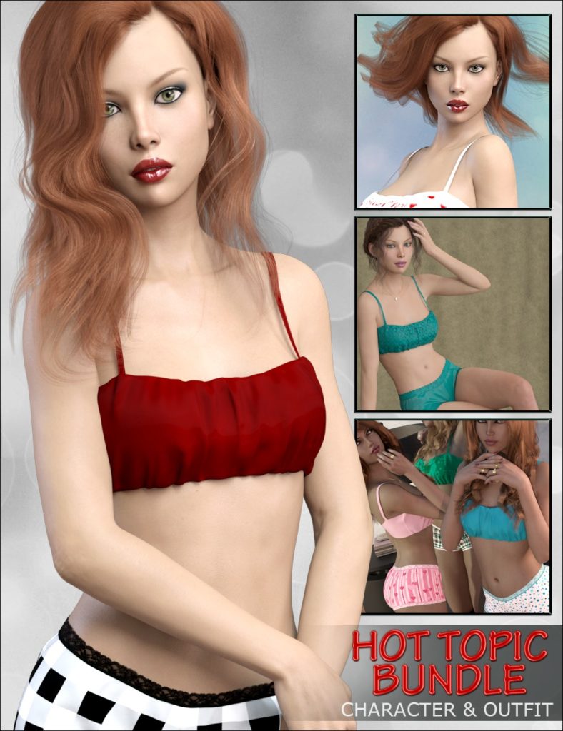 Hot Topic Bundle – HD Character, Outfit and Expansion_DAZ3D下载站