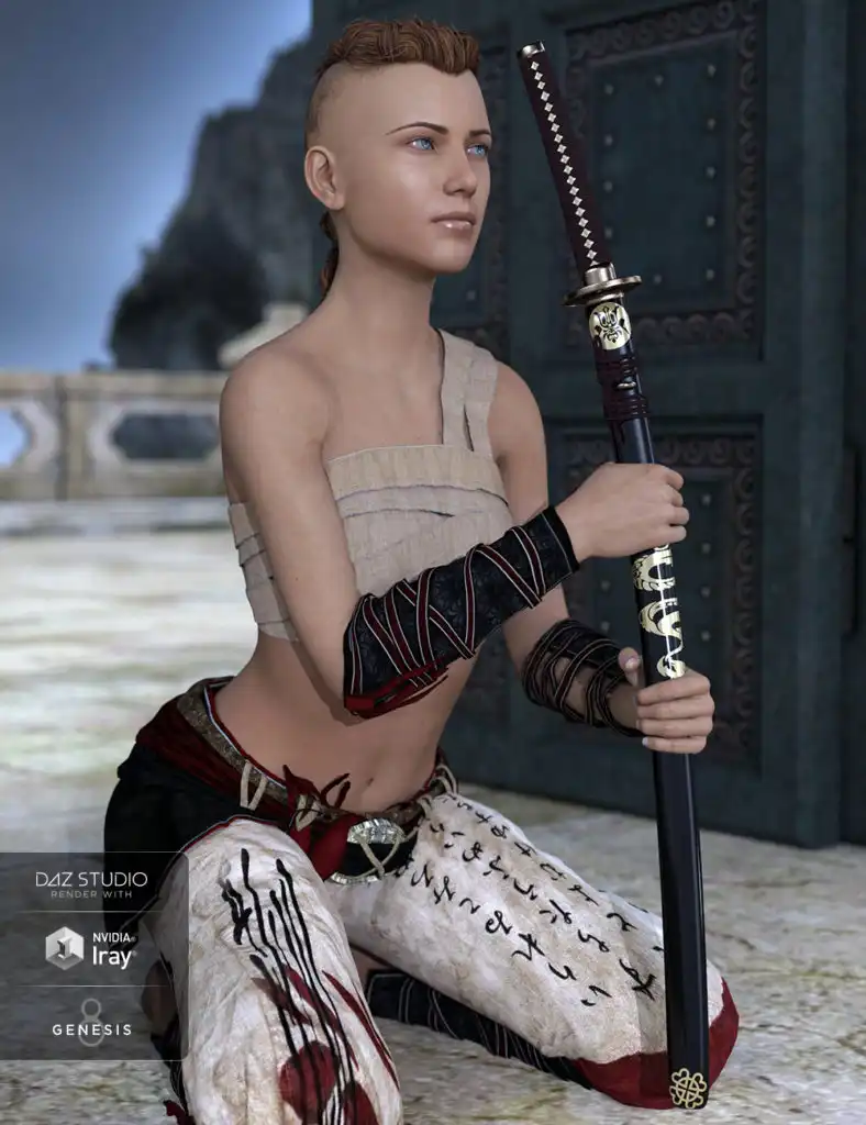 Katana and Poses for Genesis 8 Female(s)_DAZ3DDL