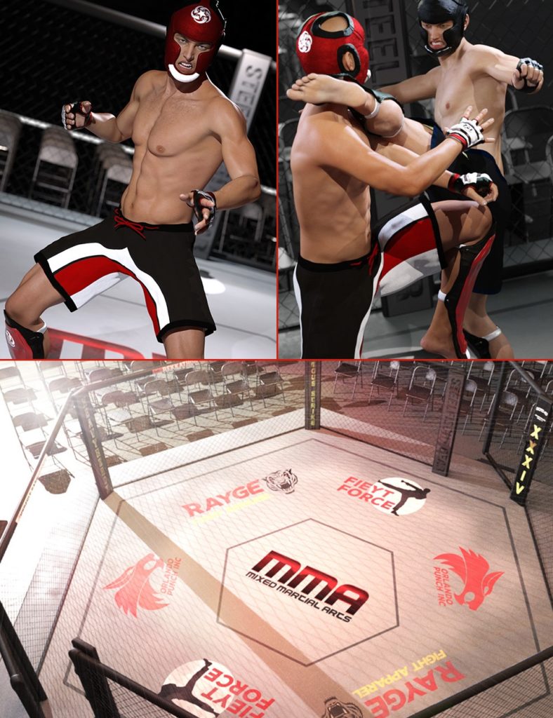 MMA Fighter Bundle_DAZ3D下载站