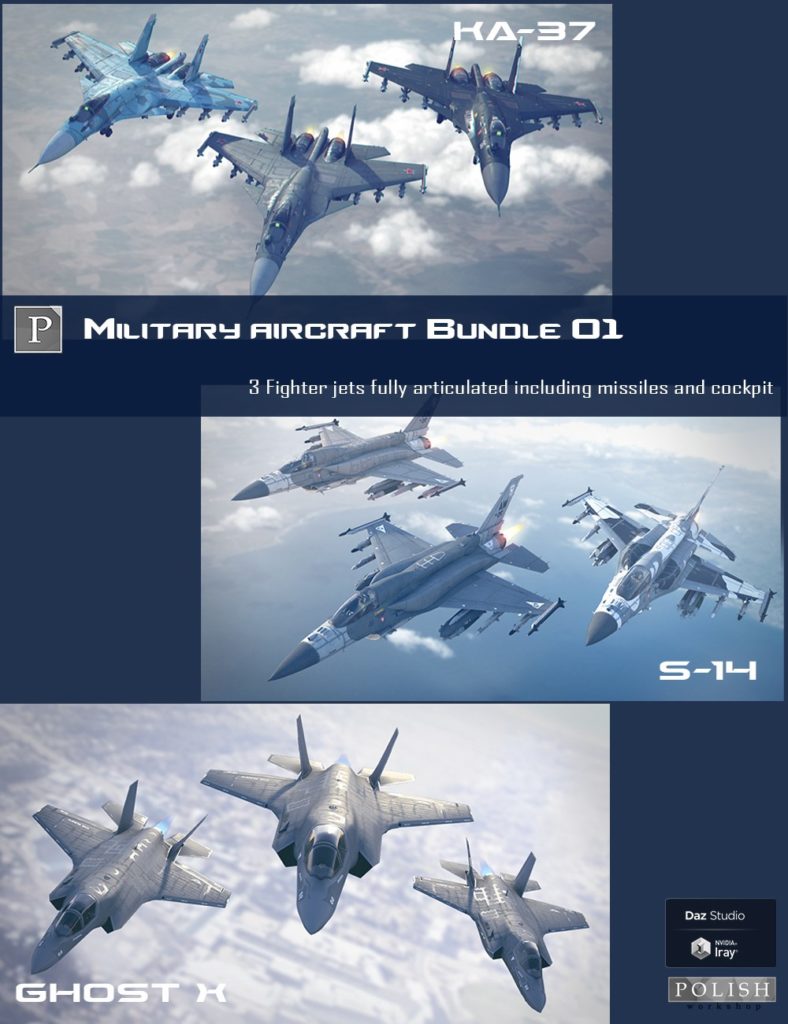 Military Aircraft Bundle 01_DAZ3D下载站