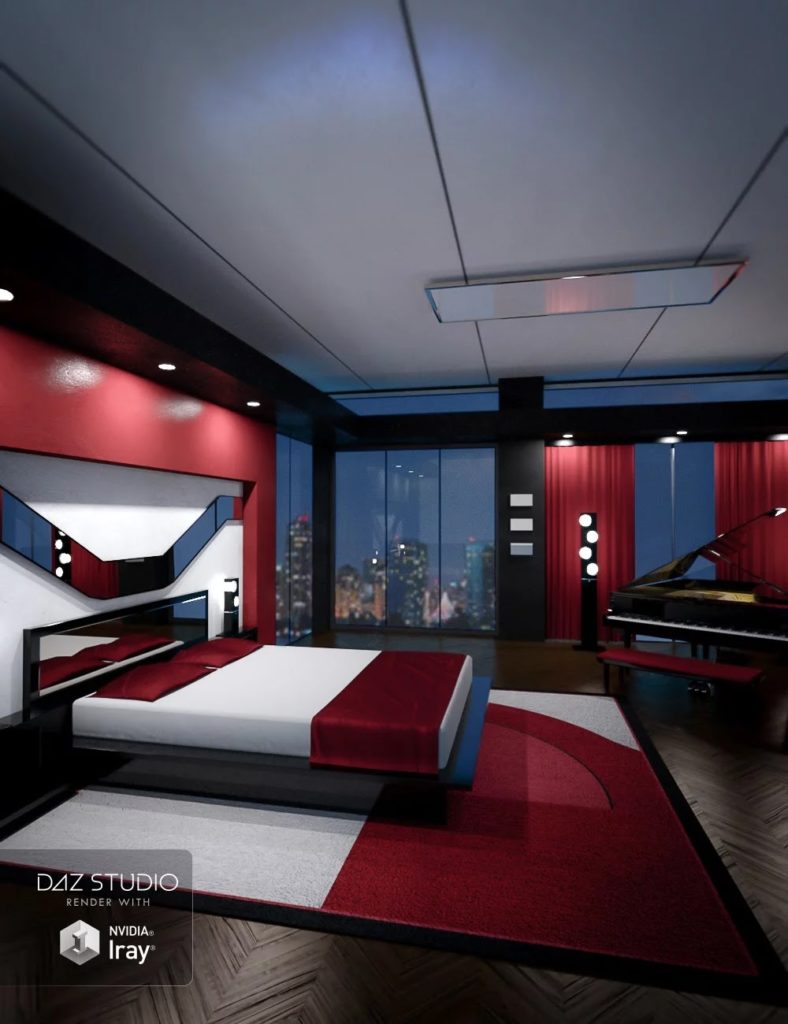 Modern Room Bedroom_DAZ3DDL