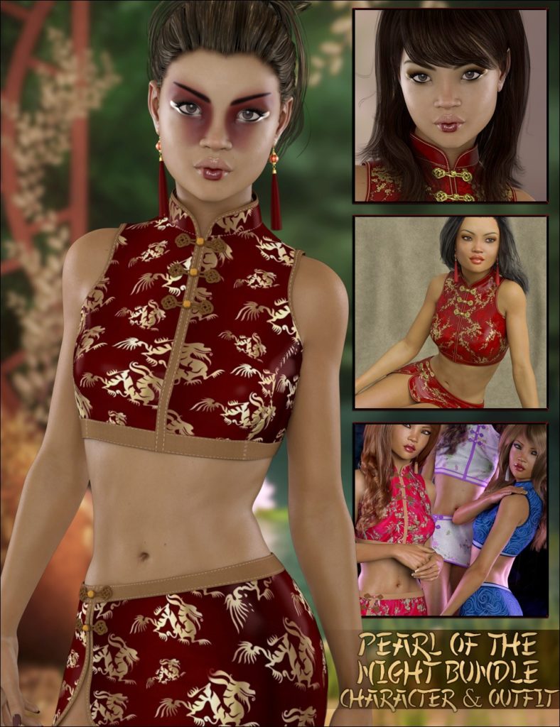 Pearl of the Night Bundle – HD Character, Outfit and Expansion_DAZ3D下载站