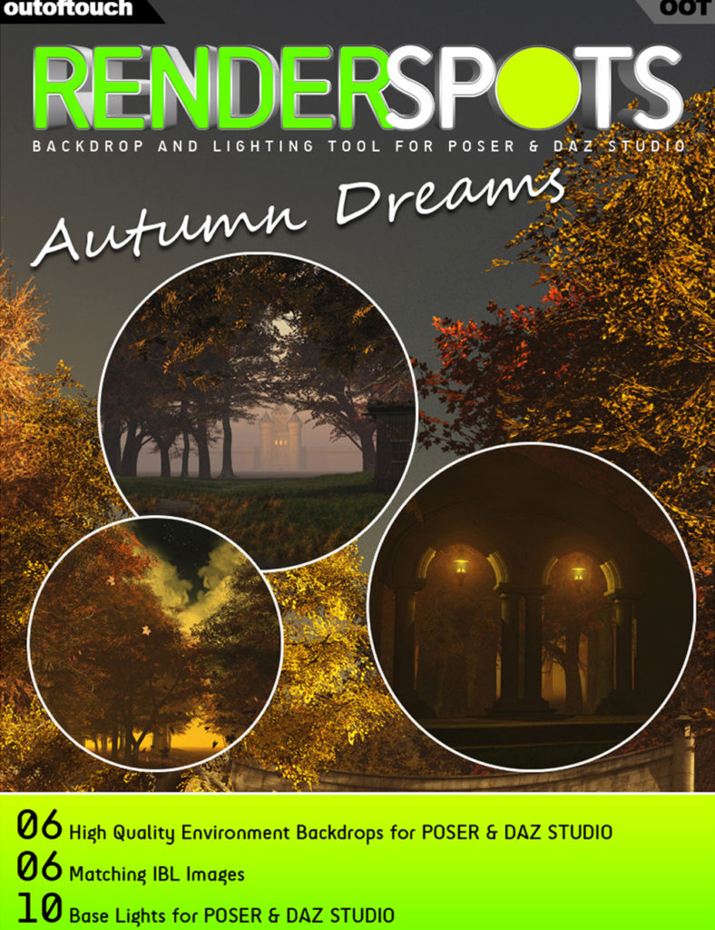 RenderSpots Autumn Dreams for Poser and DAZ Studio_DAZ3D下载站