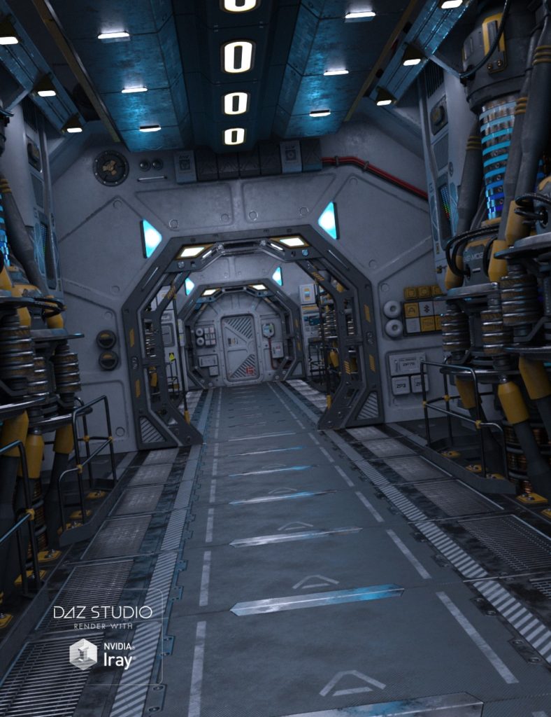 Sci-fi Engine Room A_DAZ3D下载站