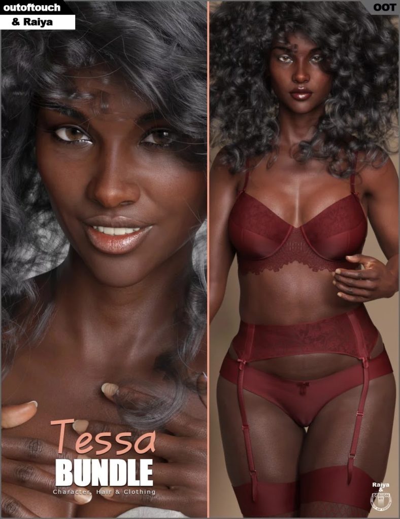 Tessa Character, Hair & Clothing Bundle_DAZ3DDL