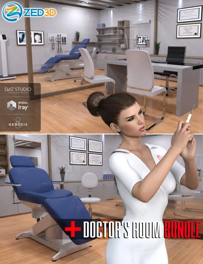 Z Doctor’s Room Bundle_DAZ3D下载站