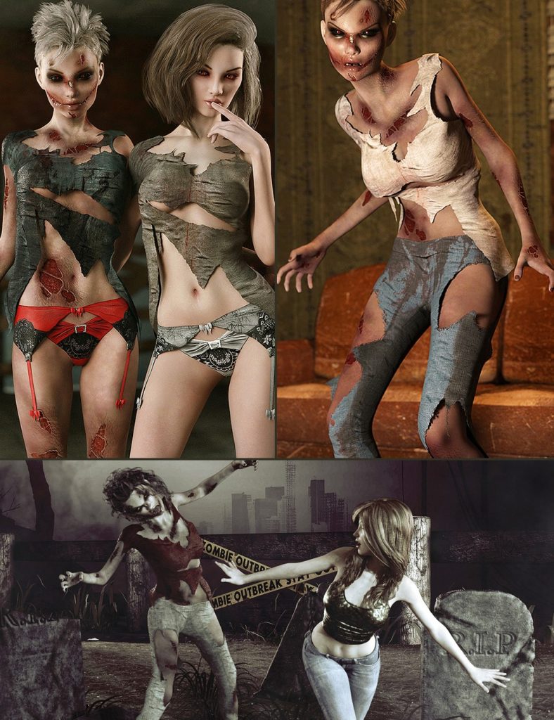 Zombie Bundle for Genesis 3 Female (s)_DAZ3D下载站