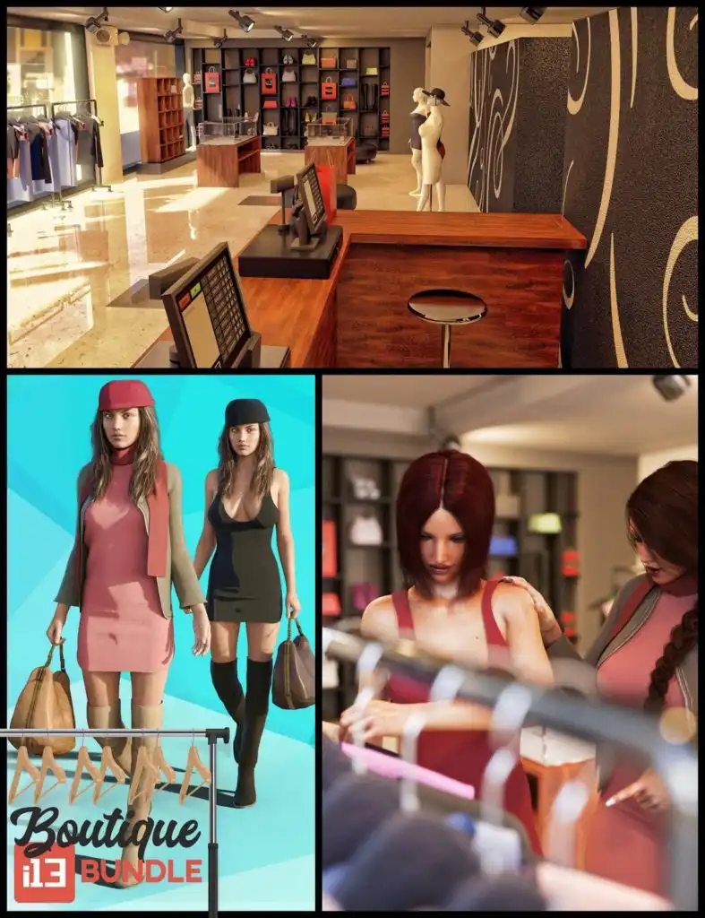 i13 Clothing Boutique Bundle_DAZ3D下载站