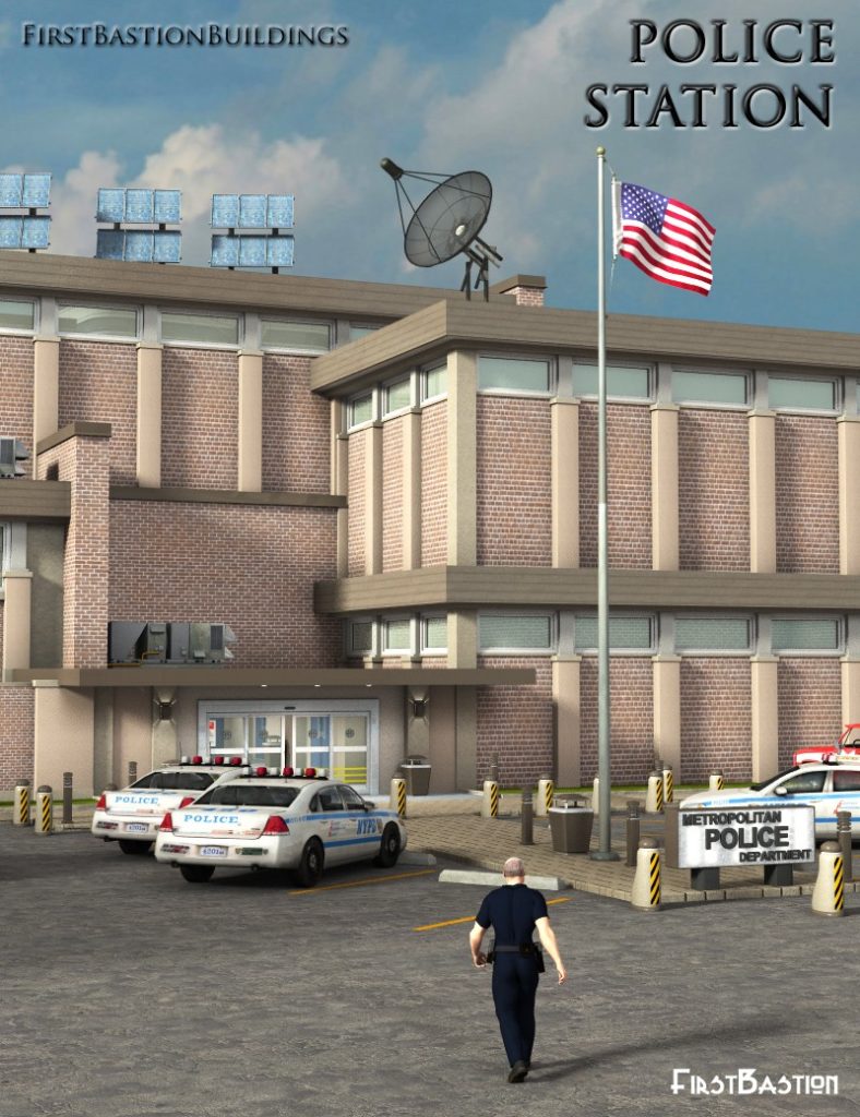 1stBastion Buildings: Police Station_DAZ3D下载站