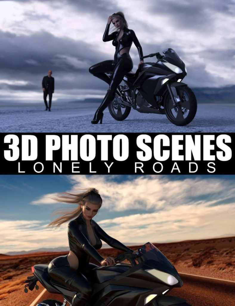 3D Photo Scenes – Lonely Roads_DAZ3D下载站