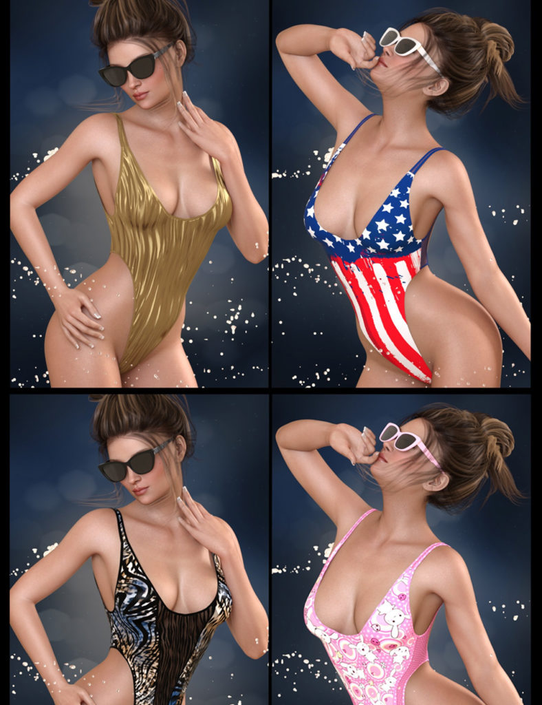 7th Ave: OnePiece Thong for Genesis 8 Females_DAZ3DDL