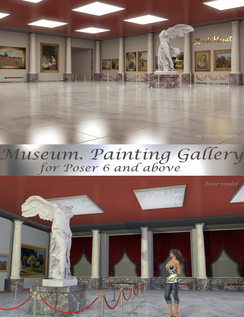 AJ Museum Painting Gallery_DAZ3D下载站