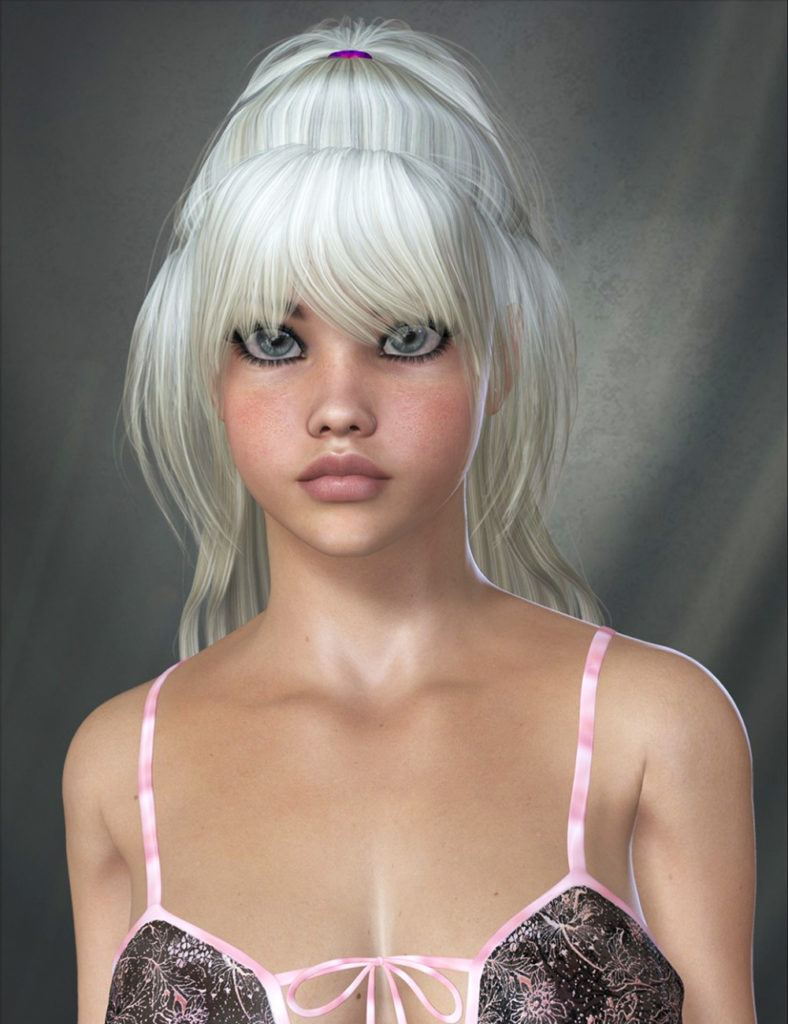 Adaja Hair for Genesis 2 Female(s) and Victoria 4_DAZ3DDL