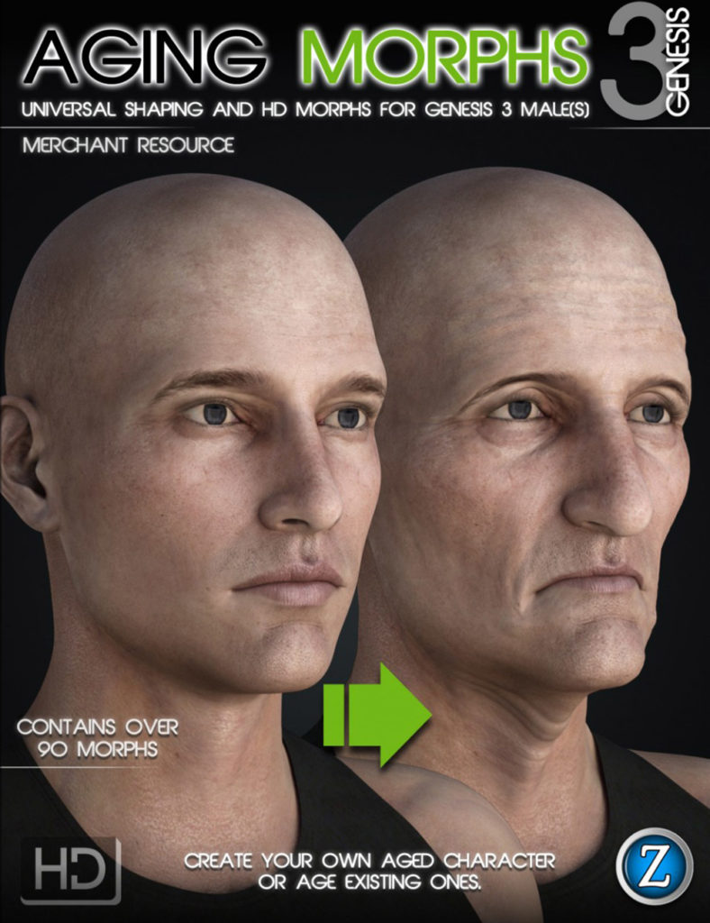 Aging Morphs 3 Merchant Resource for Genesis 3 Male(s)