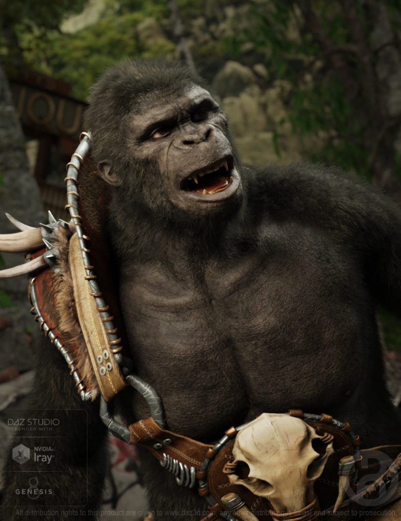 Ape World Gorilla for Genesis 8 Male_DAZ3D下载站