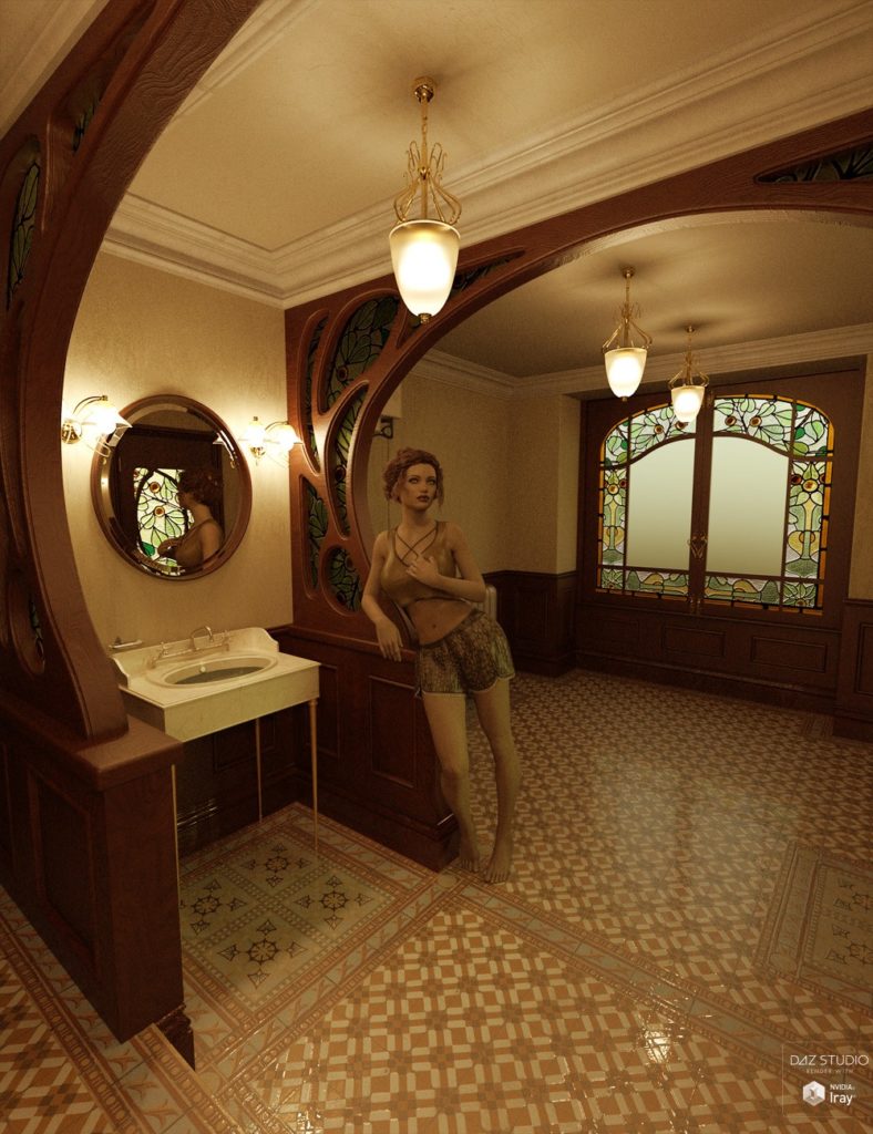 Art Nouveau Bathroom_DAZ3DDL
