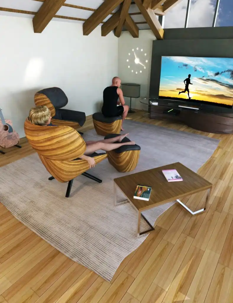 Attic Entertainment Room_DAZ3D下载站