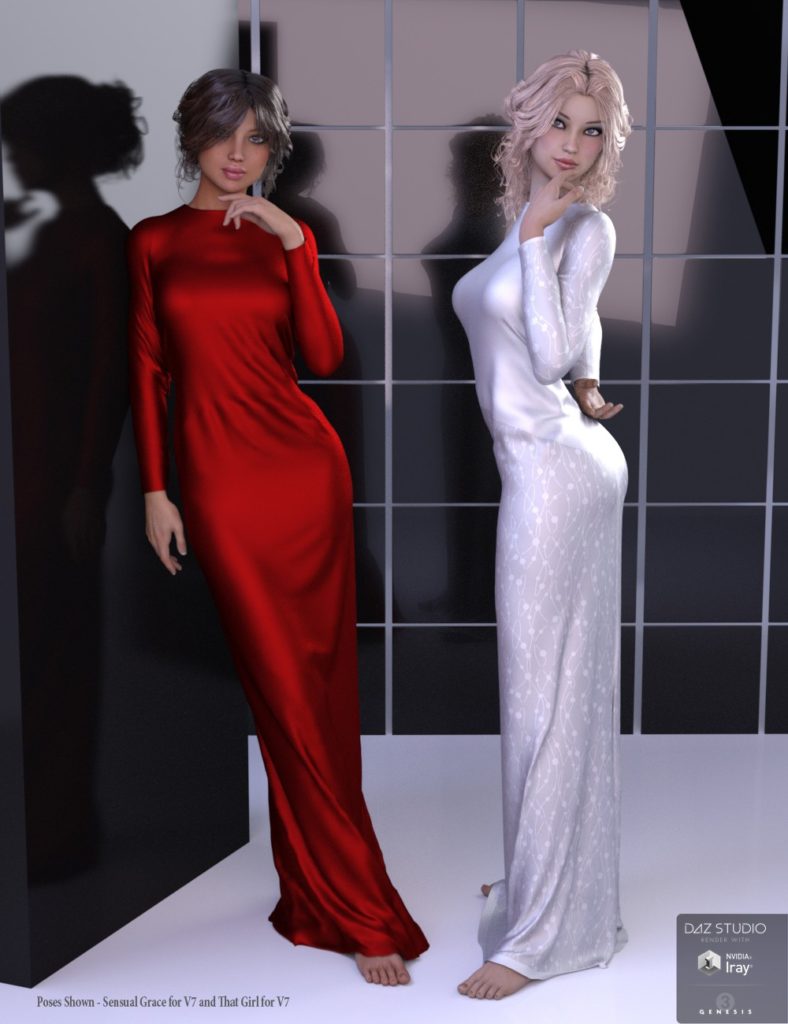 Bella Donna Dress for Genesis 3 Female(s)_DAZ3D下载站