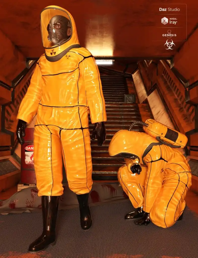 BioHazard Suit for Genesis 8 Male(s)_DAZ3D下载站
