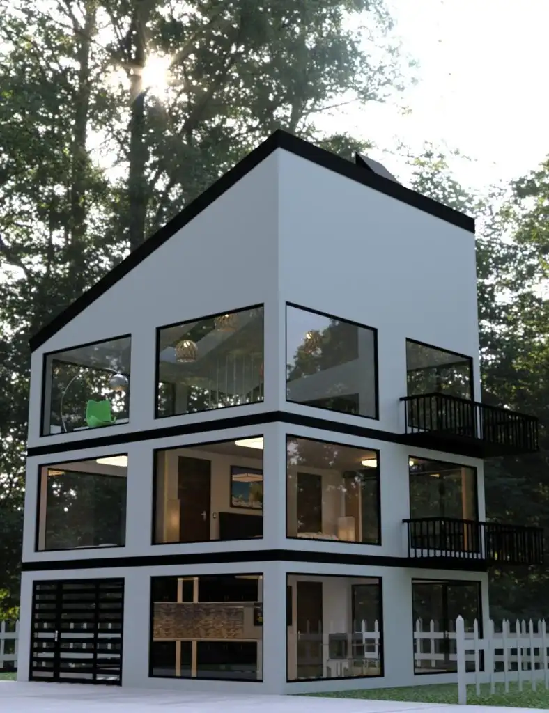 Black & White House_DAZ3D下载站