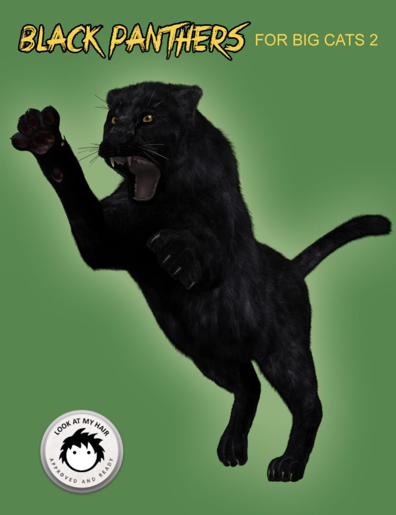 Black Panthers for DAZ Big Cat 2_DAZ3D下载站