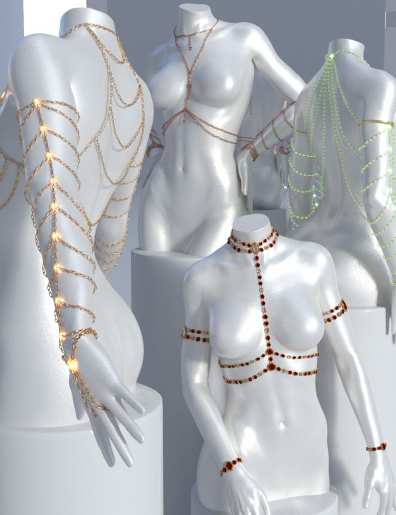 Body Chains For Genesis 3 and Genesis 8 Female(s)_DAZ3D下载站