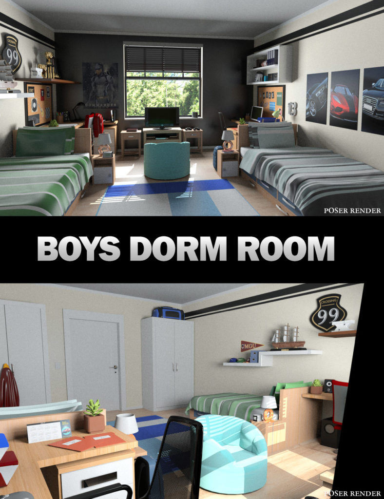Boys Dorm Room_DAZ3D下载站