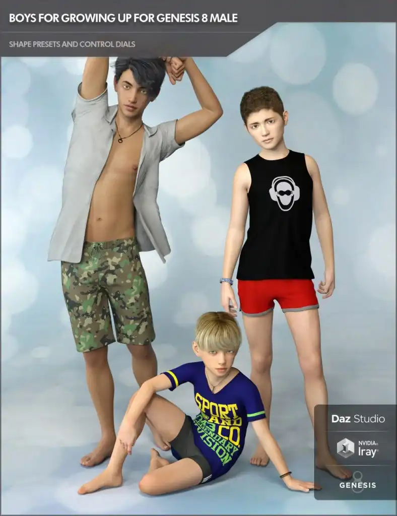 Boys for Growing Up for Genesis 8 Male_DAZ3D下载站