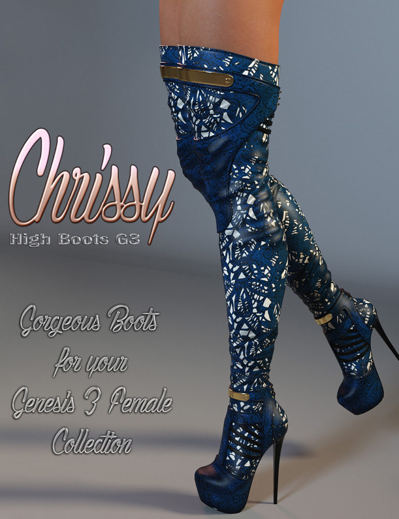 Chrissy High Boots for Genesis 3 Females_DAZ3DDL